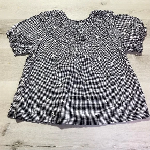 Madewell Black and White Gingham Blouse - Picture 3 of 13